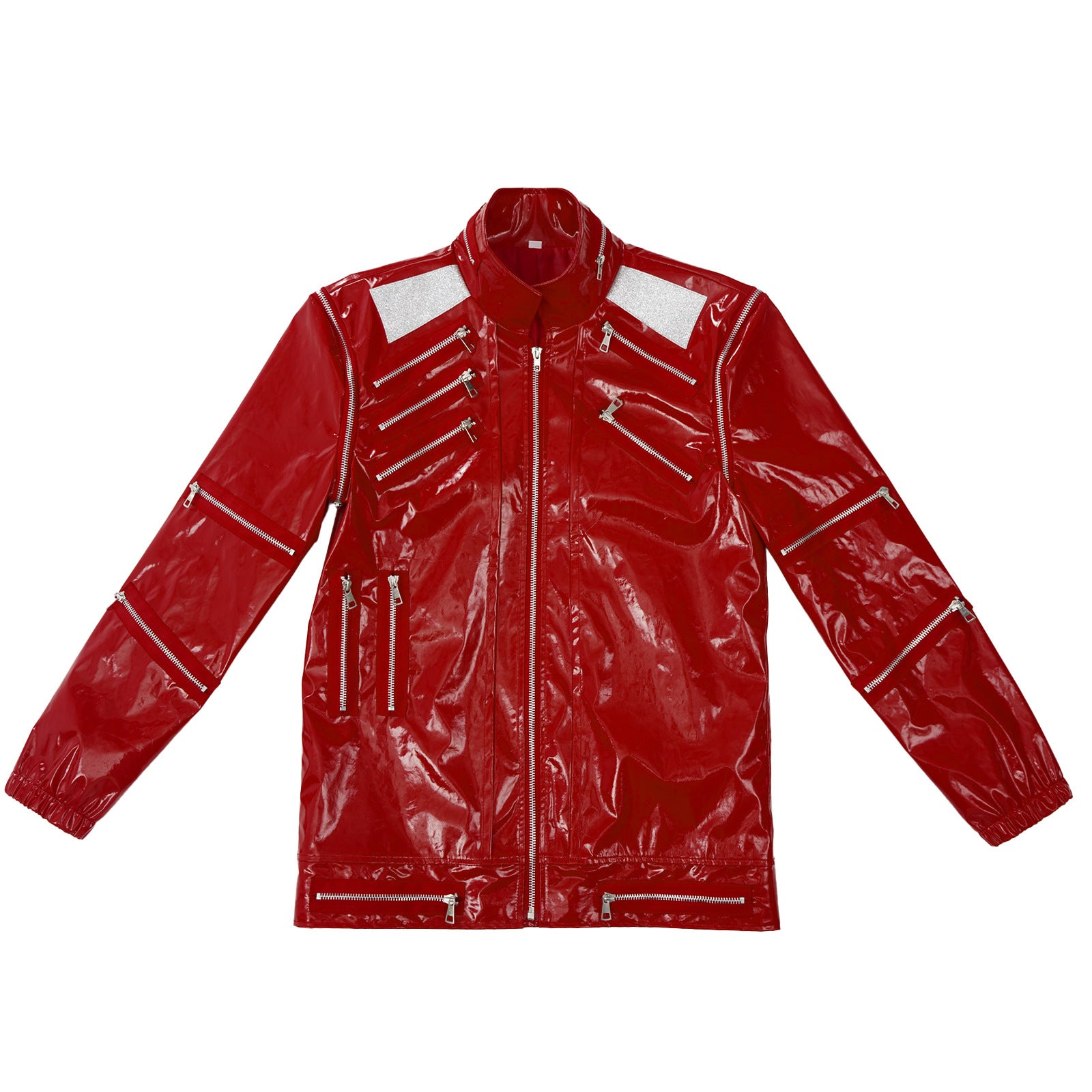 Michael Jackson Iconic Red Suit Cosplay King of Pop Stage Costume Full Set - Halloweez