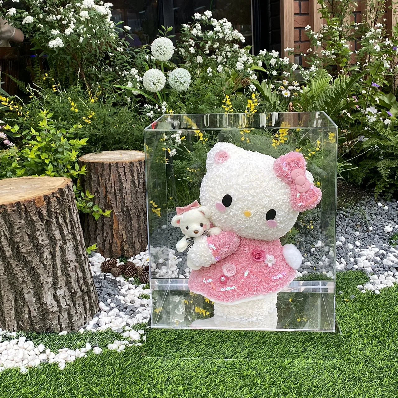 Décoration de Noël en forme de rose éternelle Hello Kitty – Cadeau de Noël exquis