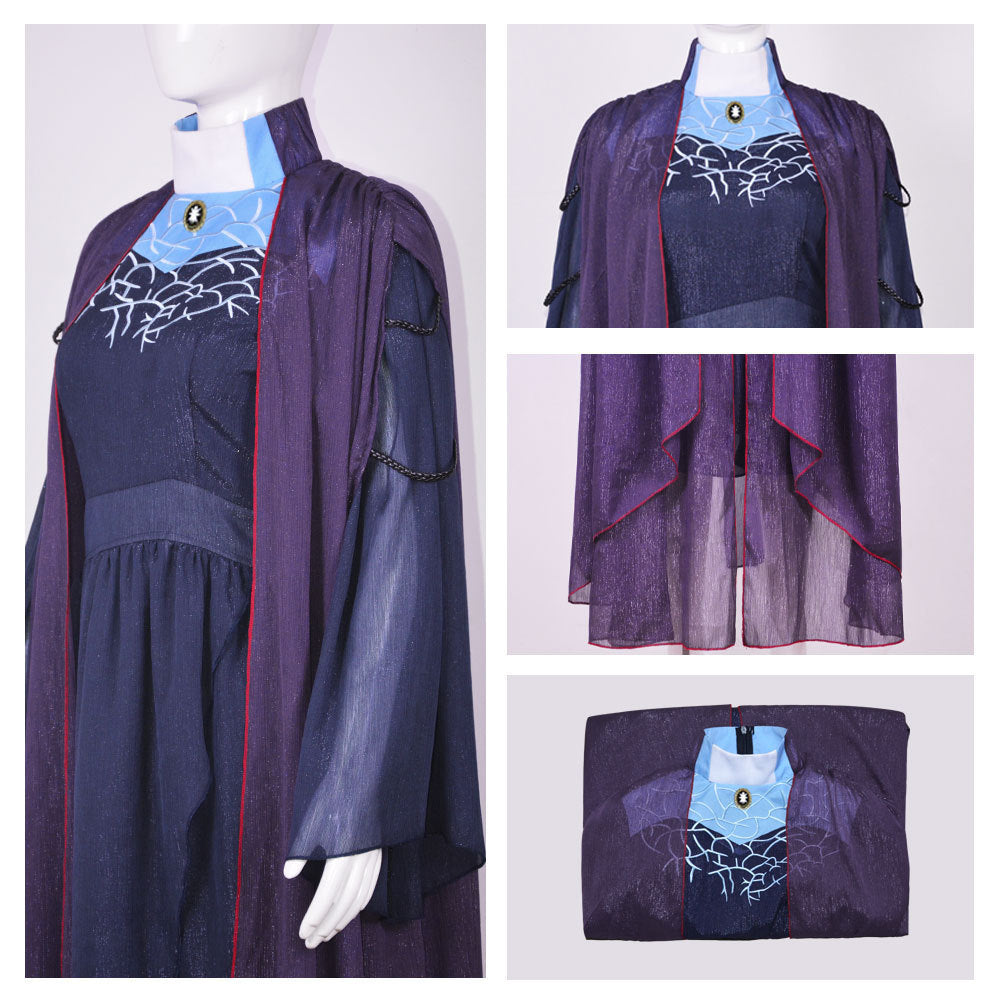 WandaVision Agatha Harkness Cosplay Costume Scarlet Witch Mentor Women Dress In Stock - Halloweez