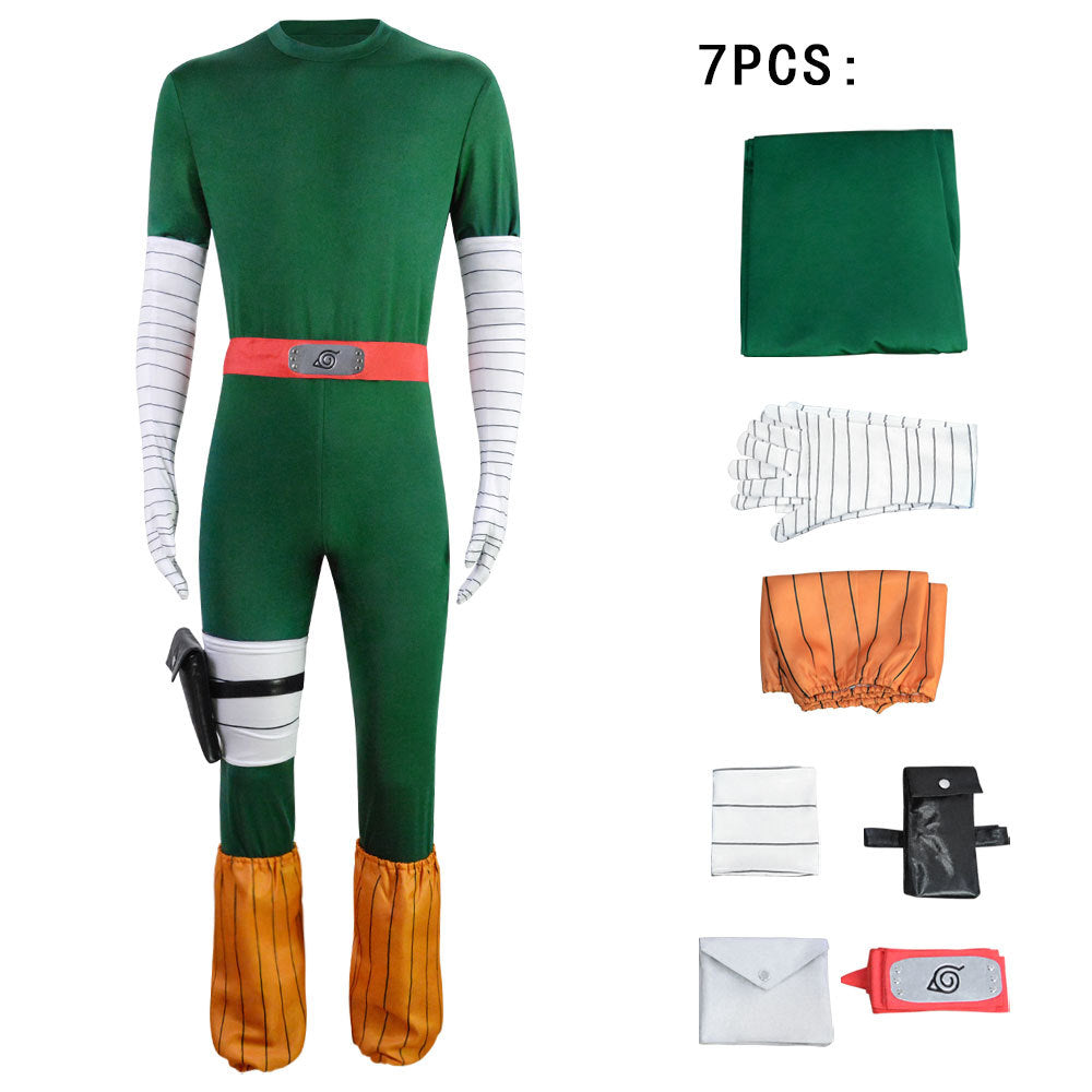 Naruto Konoha Rock Lee Might Guy Cosplay Eight Inner Gates Night Guy Costume - Halloweez