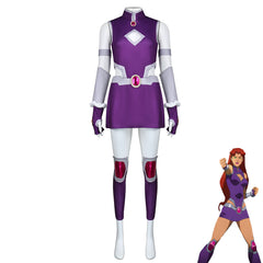Teen Titans Starfire Cosplay Costume Full Set For Halloween Role Play