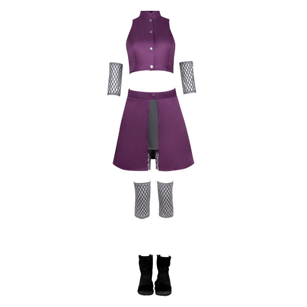 Naruto Shippuden Ino Yamanaka Cosplay Costume Women Full Set Outfit - Halloweez