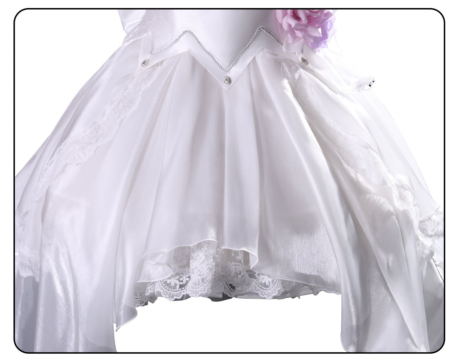 Date A Live Kurumi Tokisaki Wedding Dress Cosplay, Bride Gown Anime Cosplay Costume For Women, Romantic Wedding Style Roleplay Outfit - Halloweez