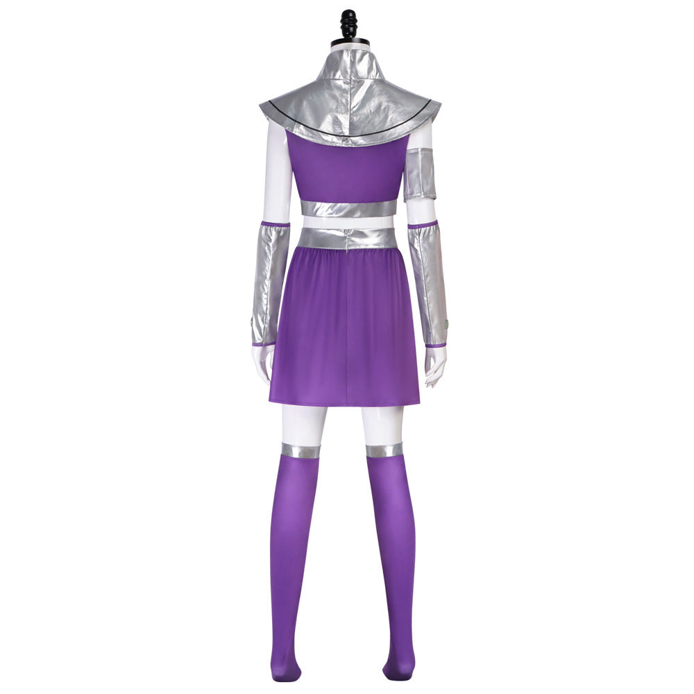 Teen Titans Starfire Cosplay Costume Raven Girl Halloween Stage Outfit Ready Stock - Halloweez
