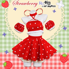 Re:Zero Rem Ram Strawberry Cos Costume Custom, Halloween & Party Outfit
