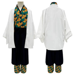Demon Slayer Sabito Cosplay Costume Water Hashira Uniform Embroidered Haori Full Set Outfit - Halloweez