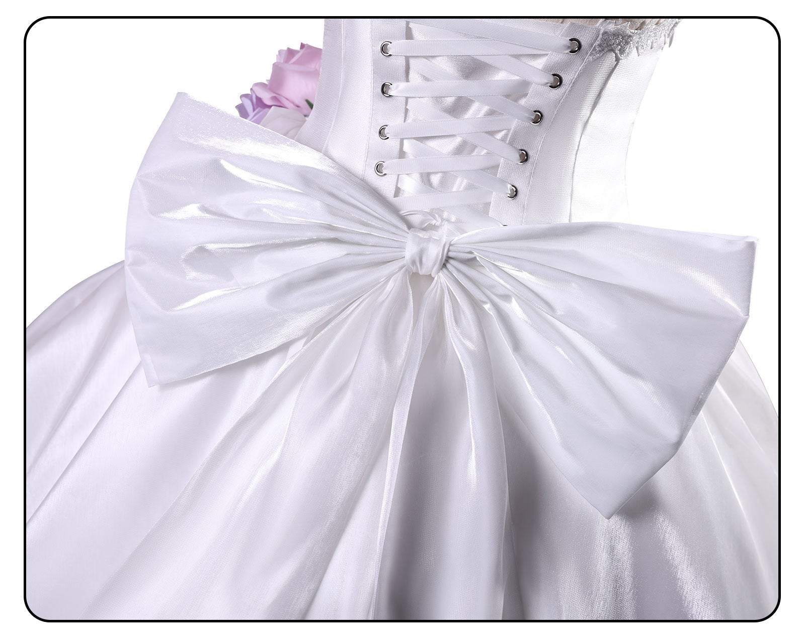 Date A Live Kurumi Tokisaki Wedding Dress Cosplay, Bride Gown Anime Cosplay Costume For Women, Romantic Wedding Style Roleplay Outfit - Halloweez