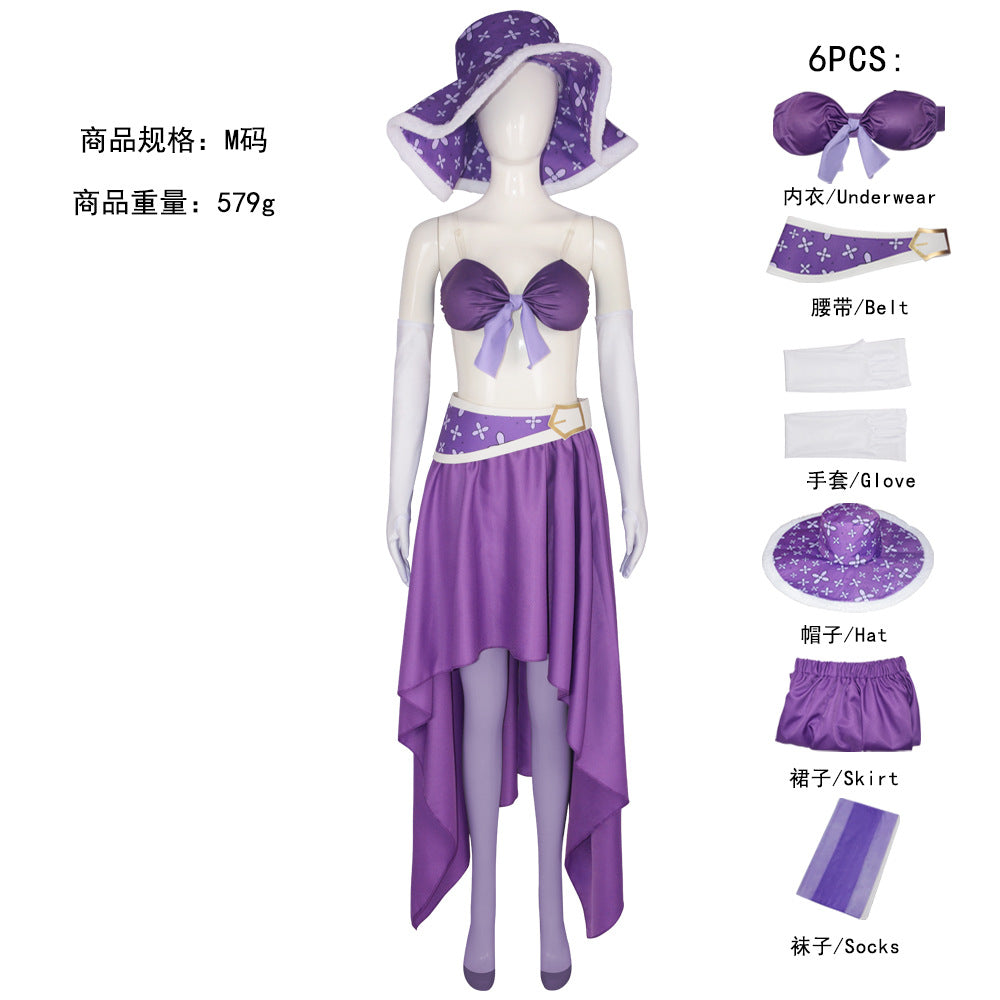 15th Anniversary Nico Robin Cosplay Costume Set - One Piece Anime Dress & Outfit