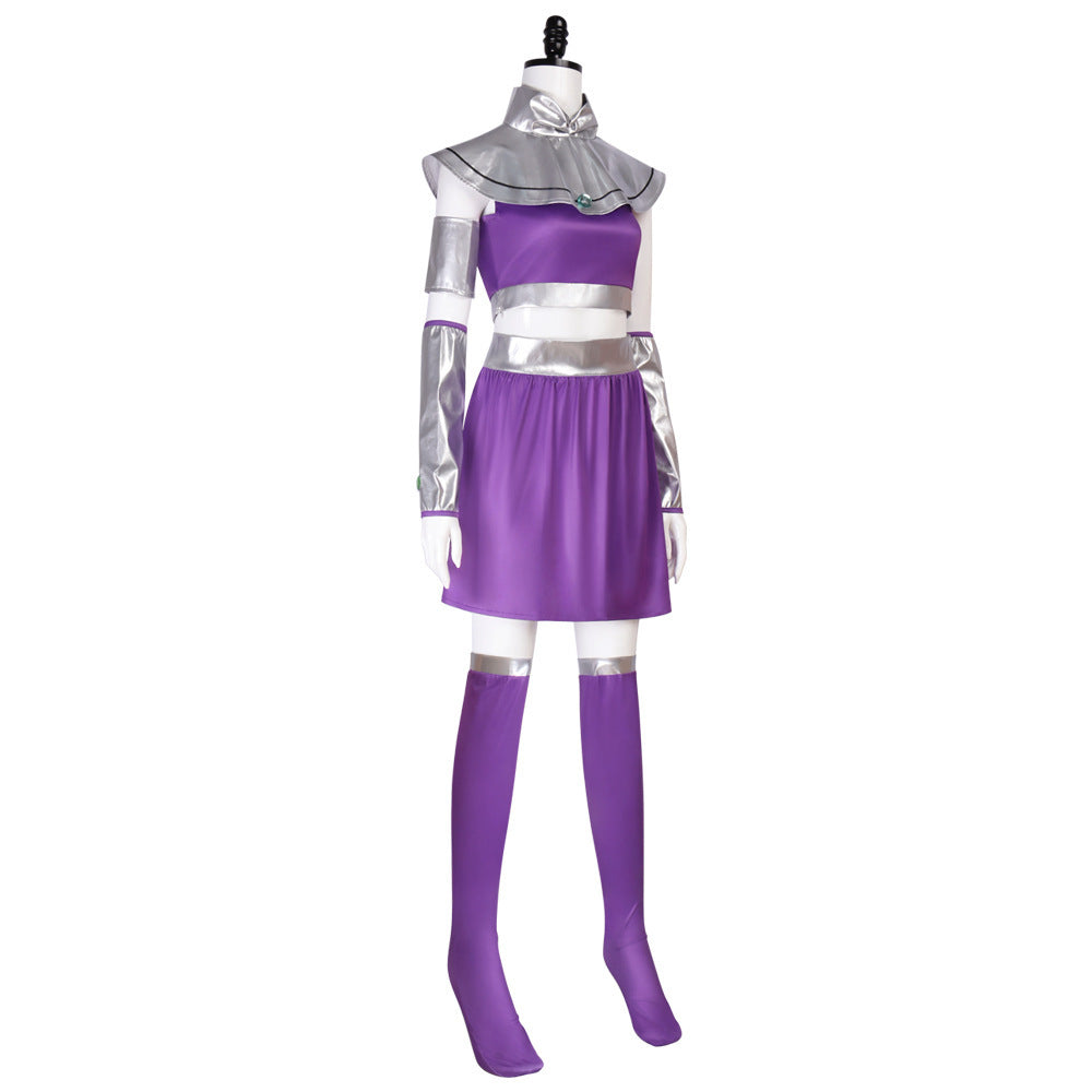 Teen Titans Starfire Cosplay Costume Raven Girl Halloween Stage Outfit Ready Stock - Halloweez