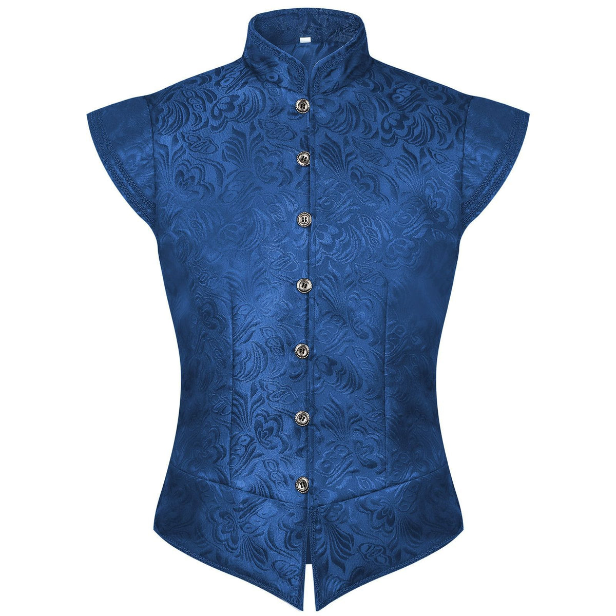 Men’s Renaissance Brocade Vest – Medieval Steampunk Waistcoat for Pirate, Victorian, and Assassin’s Creed Cosplay - Halloweez