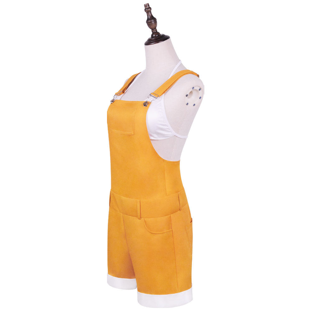 One Piece Film Red Nami Suspender Pants Cosplay Costume Halloween Outfit Anime Show Suit - Halloweez