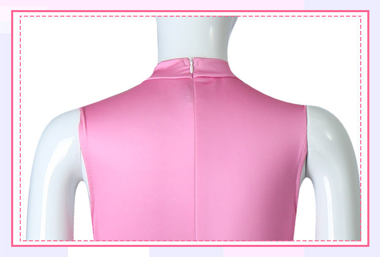 Alice Cosplay Goddess of Victory: NIKKE Pink Jumpsuit Bodysuit Full Set - Halloweez