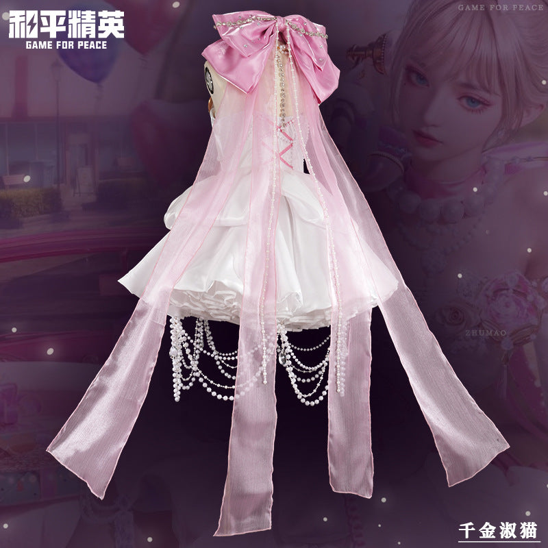 Game For Peace Noble Lady Cat Cosplay Dress Princess Short Lolita Party Skirt - Halloweez