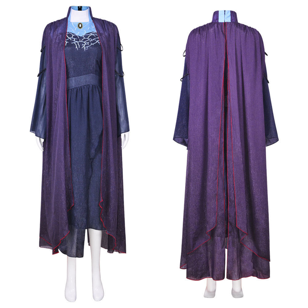 WandaVision Agatha Harkness Cosplay Costume Scarlet Witch Mentor Women Dress In Stock - Halloweez