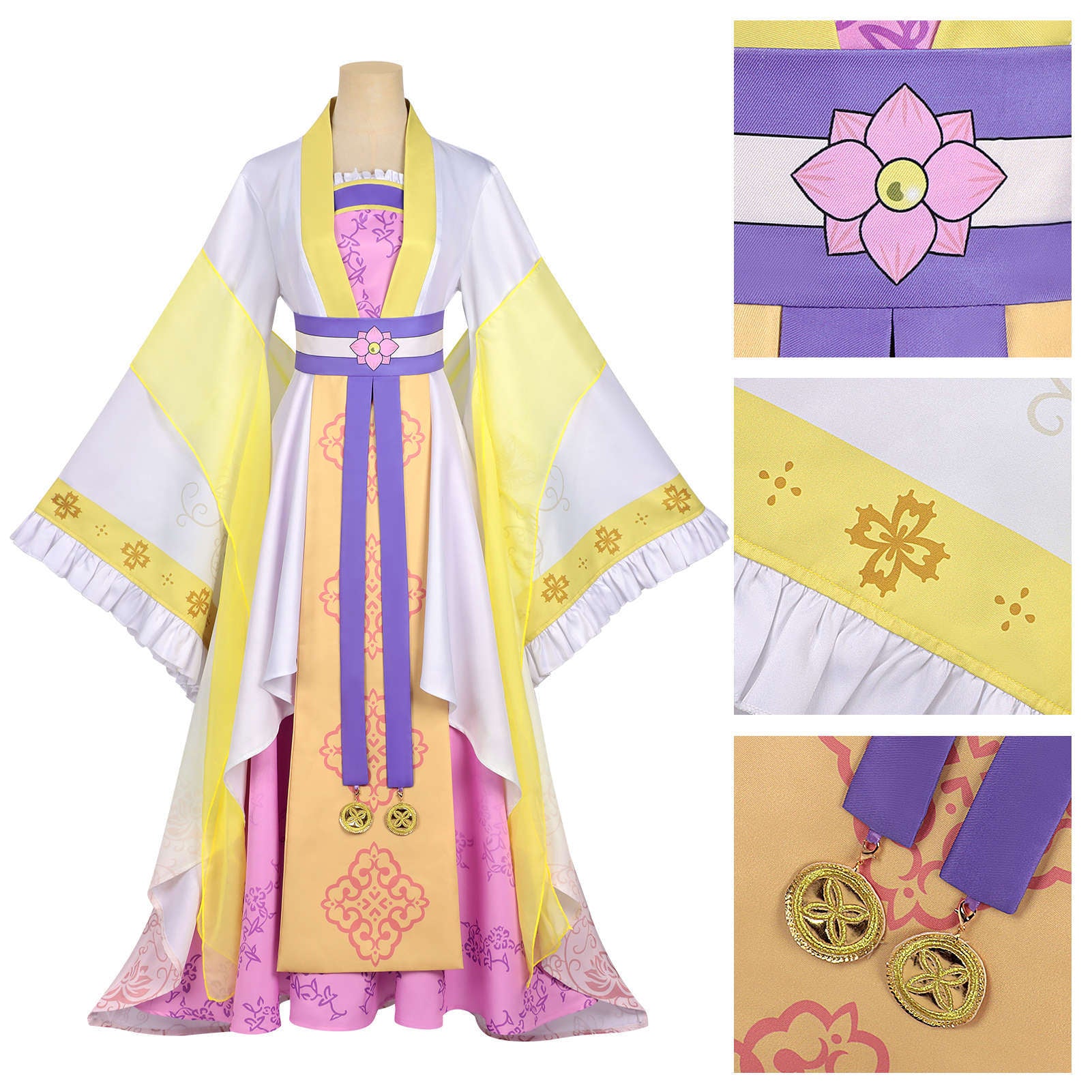 Though I Am An Inept Villainess Huang Linglin Cosplay Dress, Chinese Ancient Style Retro Costume, Anime Traditional Han Style Dress For Cosplay Party - Halloweez