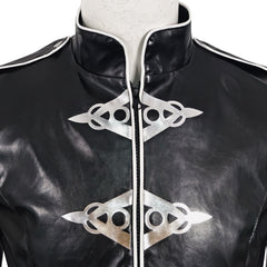 Michael Jackson Cosplay Costume, Black Punk Leather Jacket