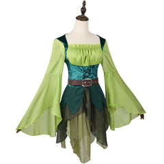 Women Medieval Fairy Elf Dress Cosplay Costume Custom for Halloween Party