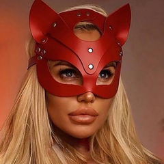 Leather Cat Ear Mask, Custom Made for Halloween Masquerade & Cosplay