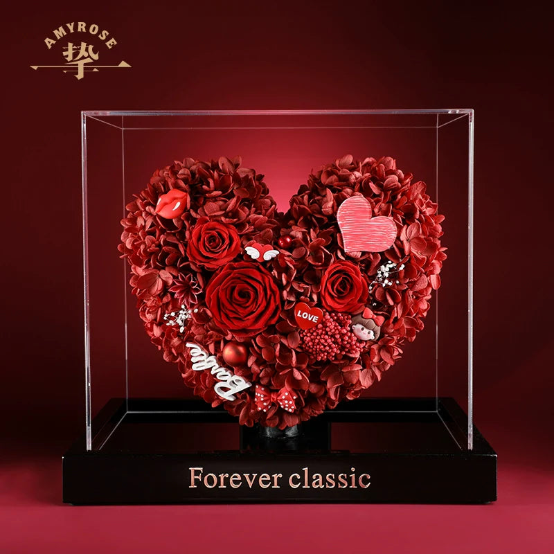 Halloweez Timeless Love Eternal Rose – Exquisite Heart-Shaped Keepsake for Weddings and Special Occasions