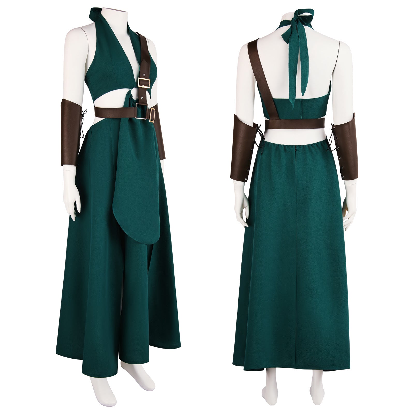 Game of Thrones Missandei Cosplay Dress, Halter Backless Design, Medieval Fantasy Character Dress, Cosplay Costume for Party and Role Play - Halloweez