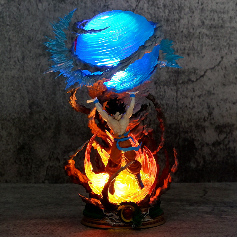 Halloweez Super Saiyan Goku Action Figure - Spirit Bomb PVC Statue | Anime Collectible Gift