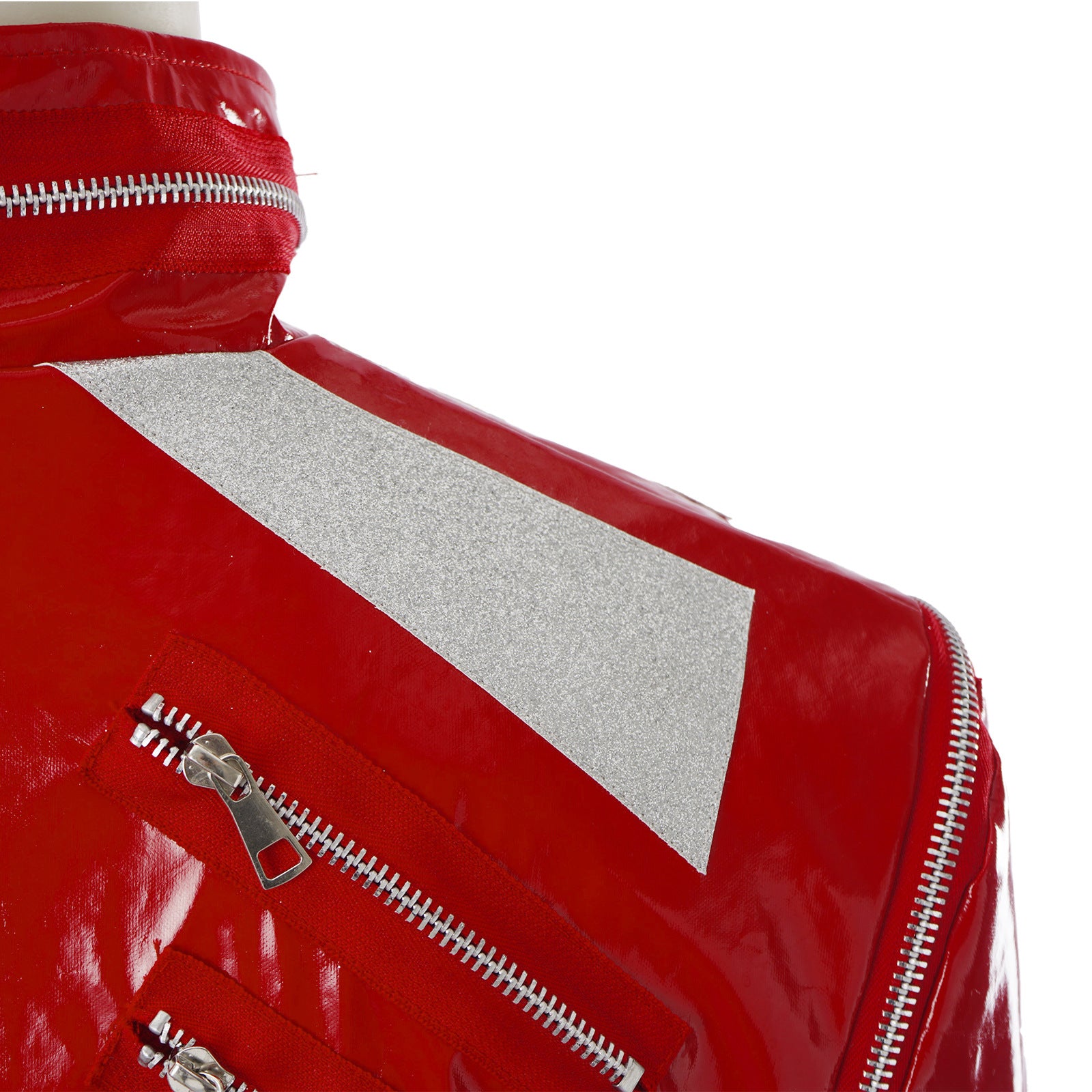 Michael Jackson Iconic Red Suit Cosplay King of Pop Stage Costume Full Set - Halloweez
