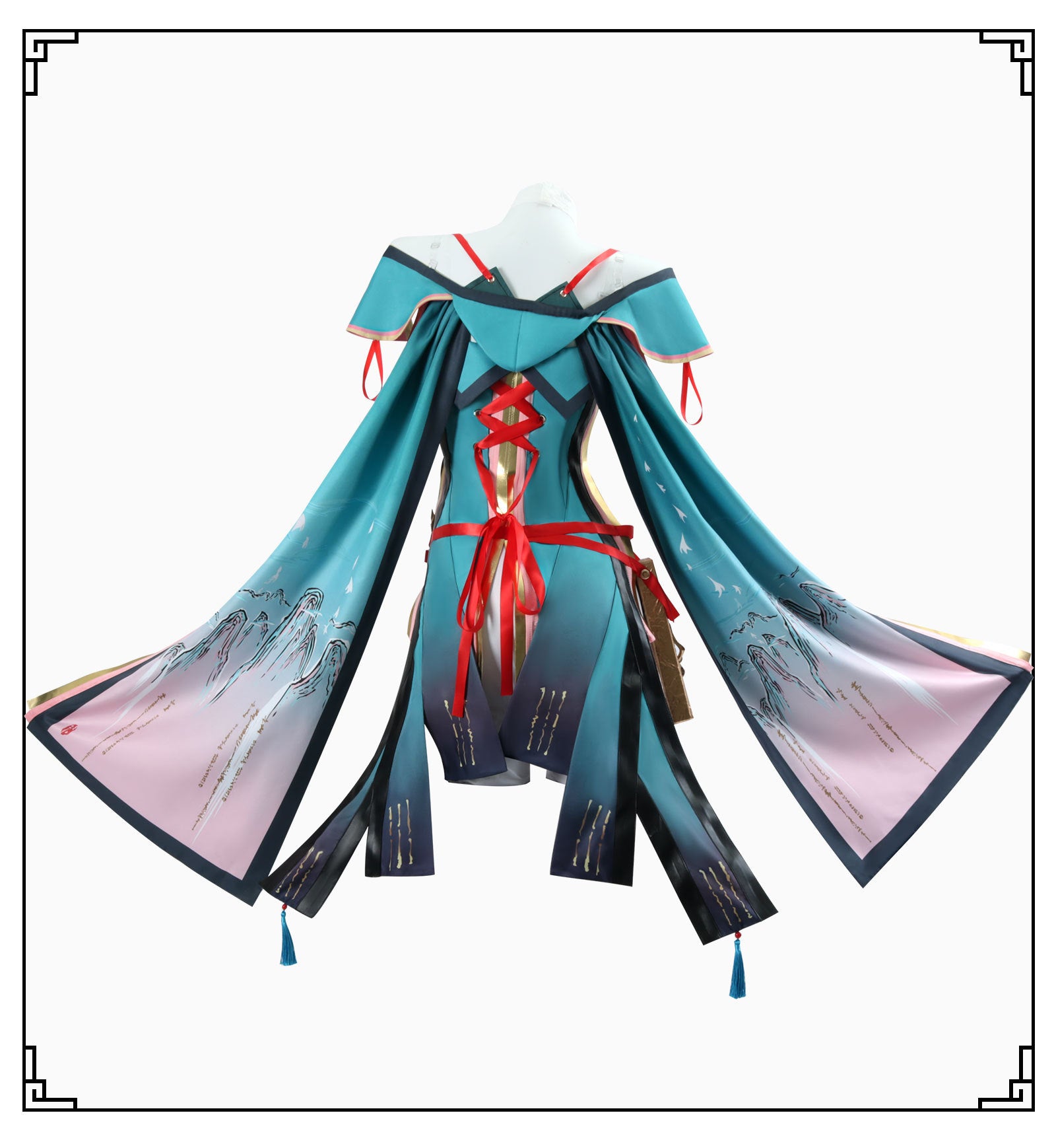 Wuthering Waves Peach Spring Female Cosplay Costume Brush Ink Slant Branch Outfit - Halloweez