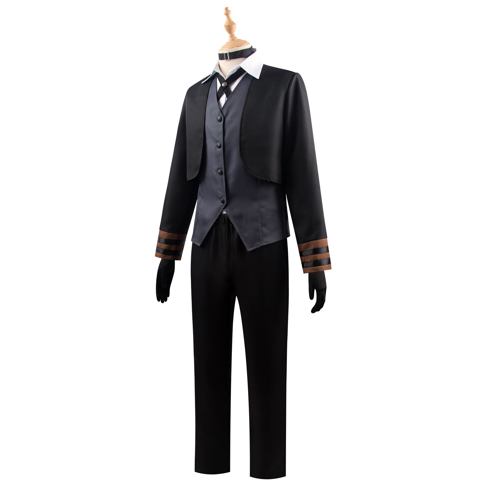 Bungo Stray Dogs Nakahara Chuuya Cosplay Costume Full Set for Anime Halloween Role Play - Halloweez