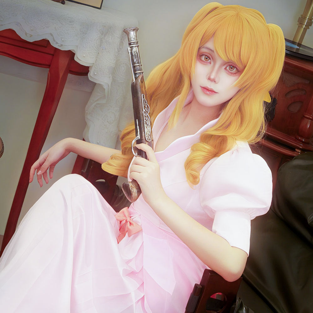 One Piece Charlotte Pudding Wedding Dress Cosplay Costume Full Set for Halloween - Halloweez