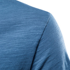 Men Casual V‑Neck Bamboo Cotton T‑Shirt, Custom‑Fit for Summer & Halloween