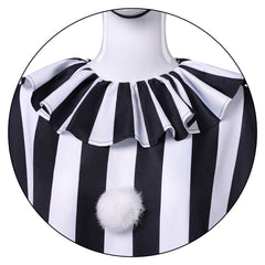 Joker Party Cosplay, Custom Black White Striped Cloak for Halloween & Stage Performance