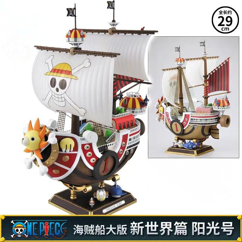 Jouet de collection de maquettes de navires One Piece Thousand Sunny et Going Merry pour Halloween - Cadeau parfait