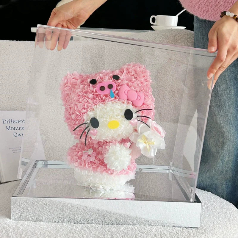 Décoration de Noël Hello Kitty en forme de rose éternelle – Un cadeau de Noël intemporel