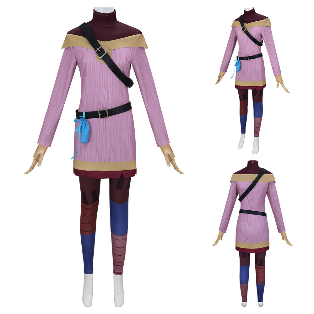 Tangled Cassandra Cosplay Costume Princess Royal Guard Outfit for Halloween - Halloweez