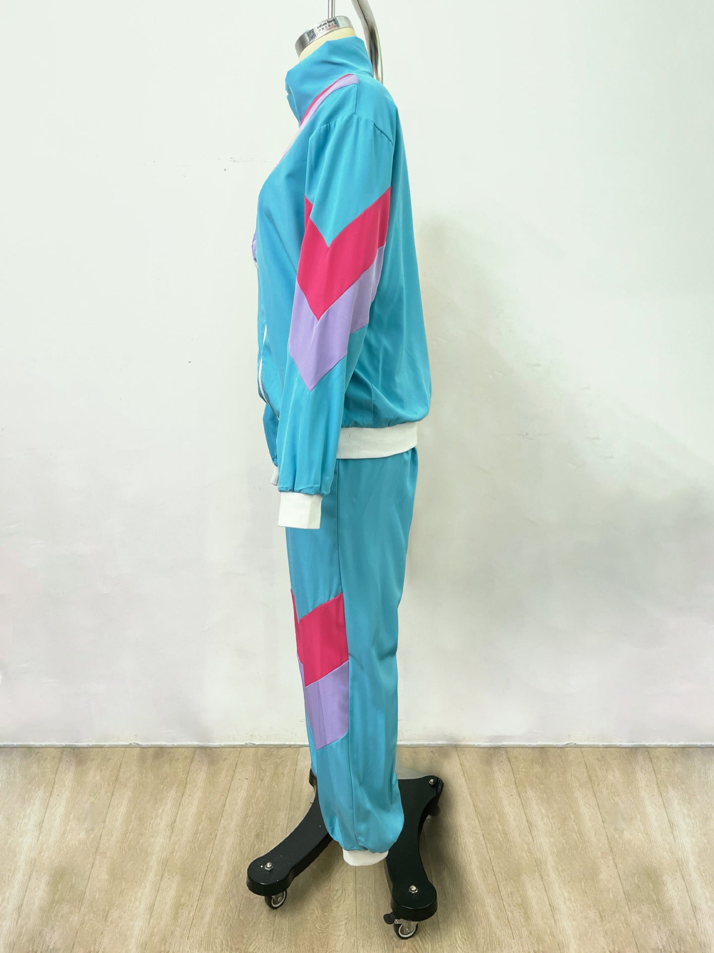 80s Retro Disco Tracksuit, Vintage Hip Hop Jacket & Pants Set, Unisex Adult Halloween Dance Costume for Party Performance - Halloweez