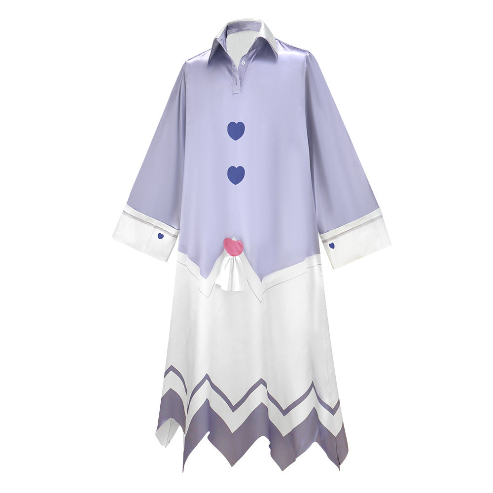 Premium Hazbin Hotel Adam Angel Villain Blue Pajama Cosplay Outfit - Halloweez