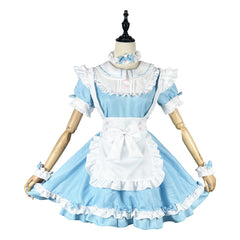 Alice Wonderland Lolita Maid Cosplay Costume, Custom For Halloween & Comic Con