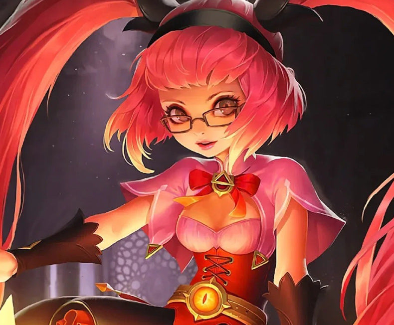Honor of Kings Angela Night Lolita Cosplay Full Game Costume Set - Halloweez