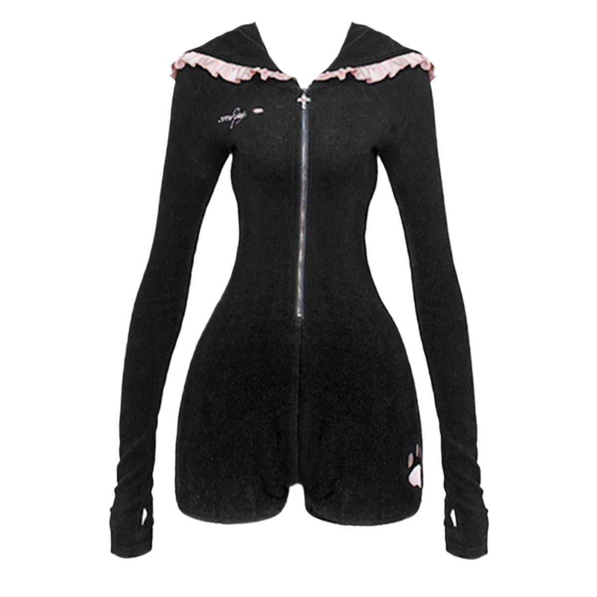 Oreimo Kuroneko Ruri Gokou Cosplay Outfit, Custom Black Jumpsuit for Comic Con & Halloween
