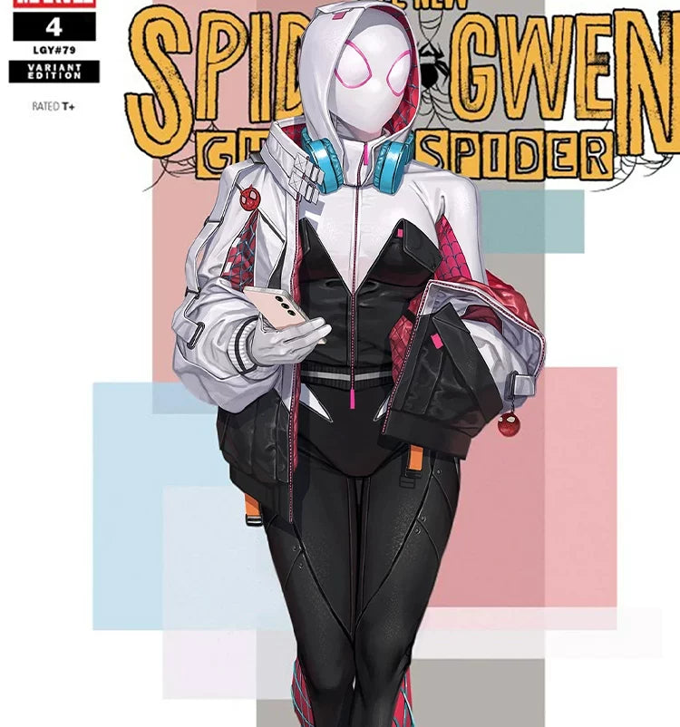 Spider-Man: Across the Spider-Verse Gwen Stacy Ghost-Spider Cosplay Costume - Halloweez