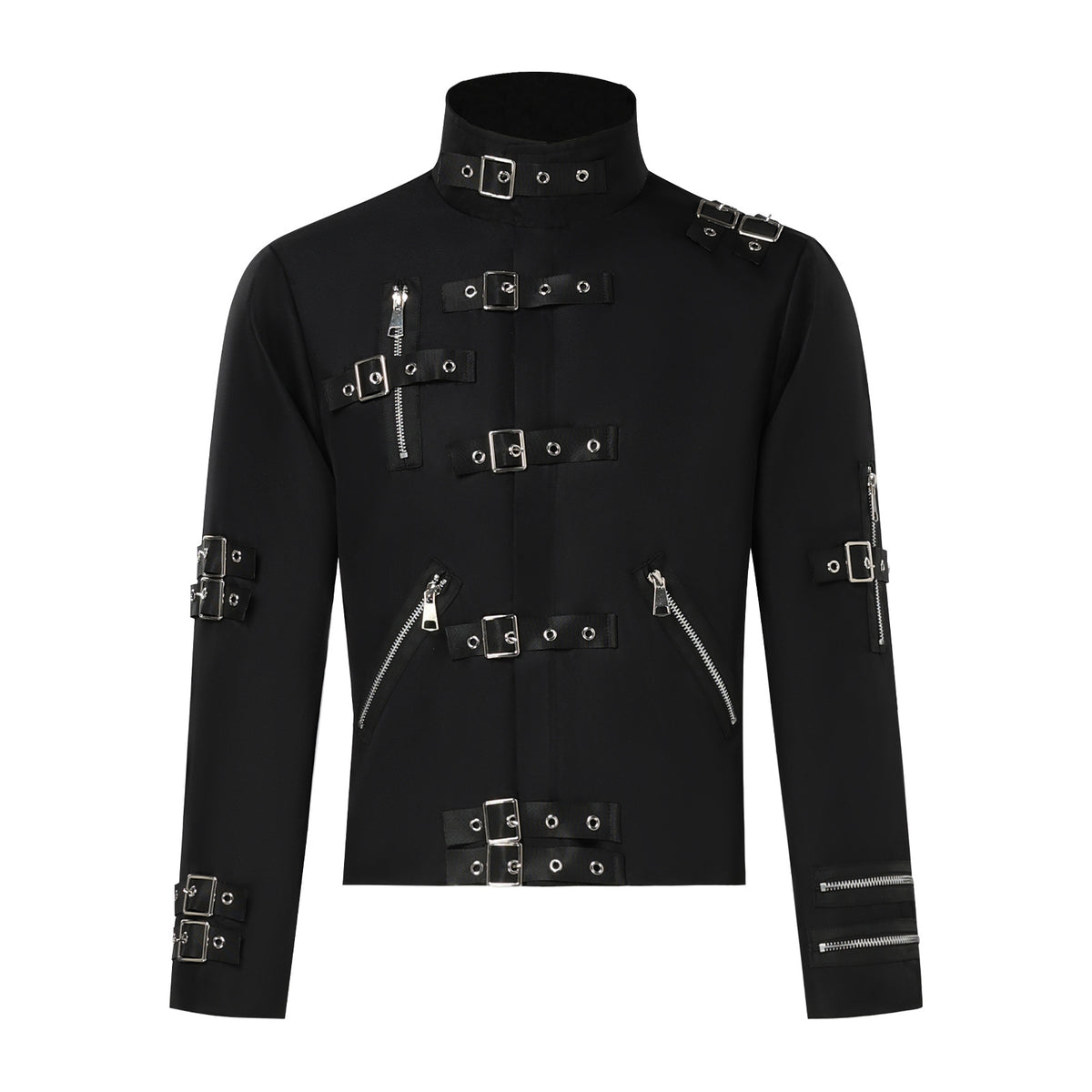 Michael Jackson Punk Buckle Jacket Cosplay,Custom‑Made,Halloween Stage Costume