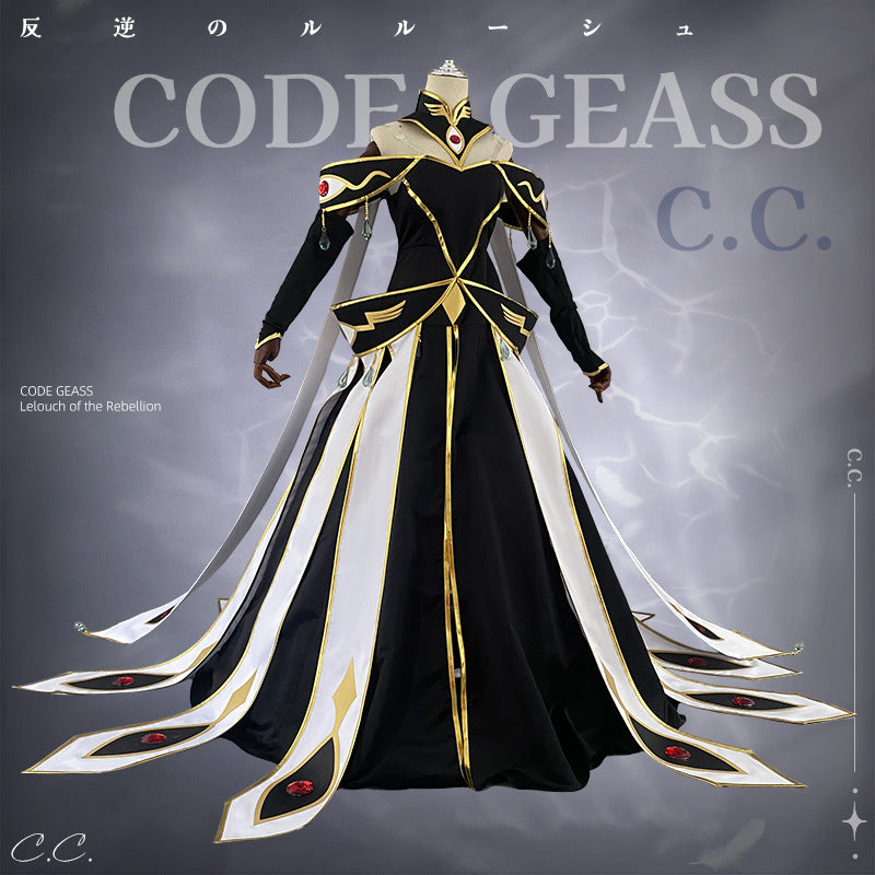 Code Geass: Lelouch of the Rebellion C.C White Queen Cosplay Costume - Halloweez