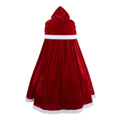 Beauty and the Beast Belle Cosplay Gown with Red Cape,Custom‑Made,Halloween Stage