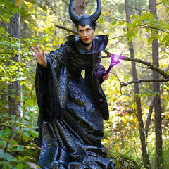 Maleficent Cosplay Black Gown Costume,Custom Size for Halloween & Comic‑Con