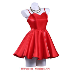 Panty & Stocking Panty Red Slip Dress Cosplay Costume,Custom Made,for Halloween&Con