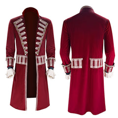 Captain Hook Medieval Pirate Cosplay Coat,Custom for Halloween Stage Performance