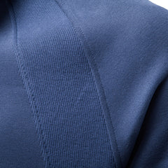 Men Half‑Zip Stand Collar Sweatshirt, Raglan Sleeve Top for Autumn