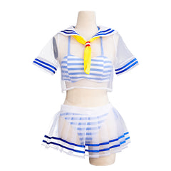 Re:Zero Rem Cosplay Costume Sailor Swimsuit, Anime Halloween Outfit Custom