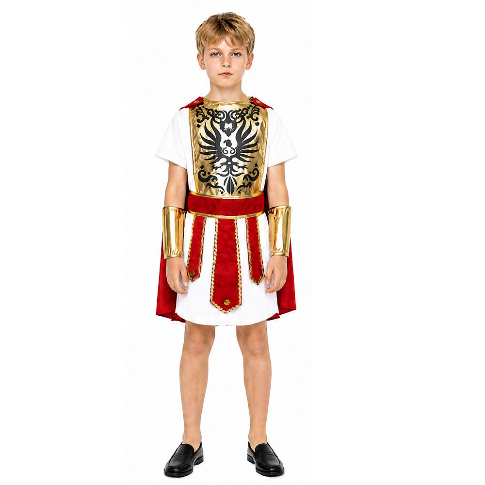 Kids Roman Warrior Cosplay Costume, Custom Outfit for Halloween & Theme Party