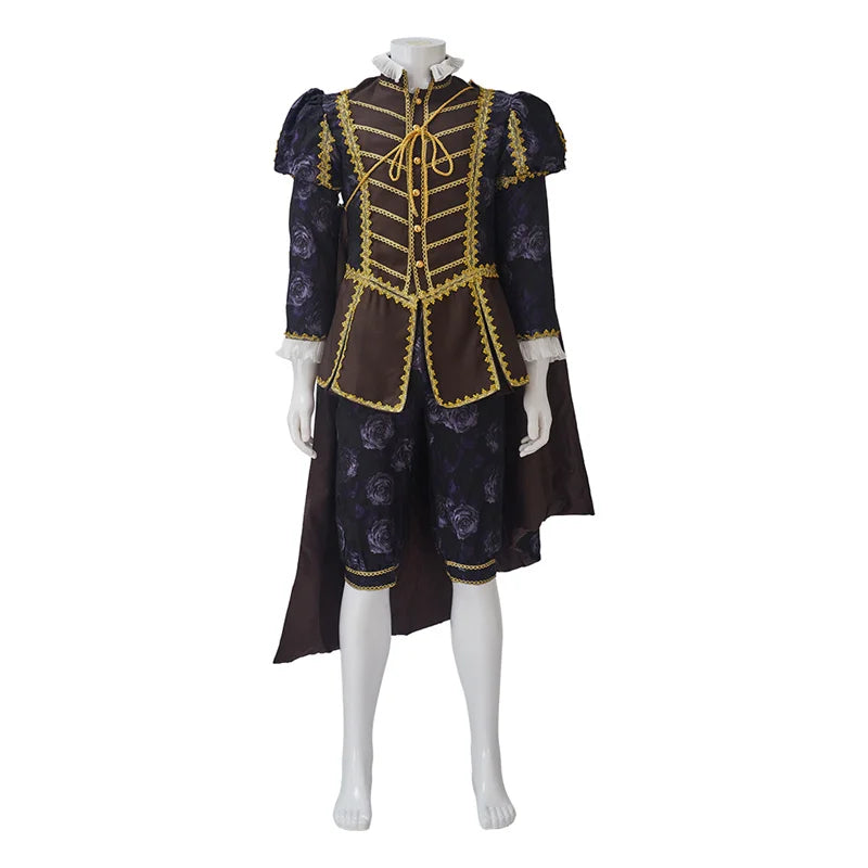 Halloweez Nobleman Cosplay Costume - Authentic Medieval Prince Ensemble with Cloak